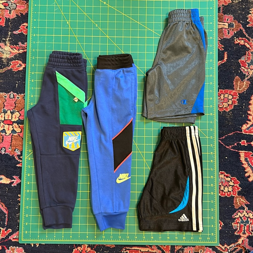 Bundle of Nike, Adidas and Champion work out pants and shorts